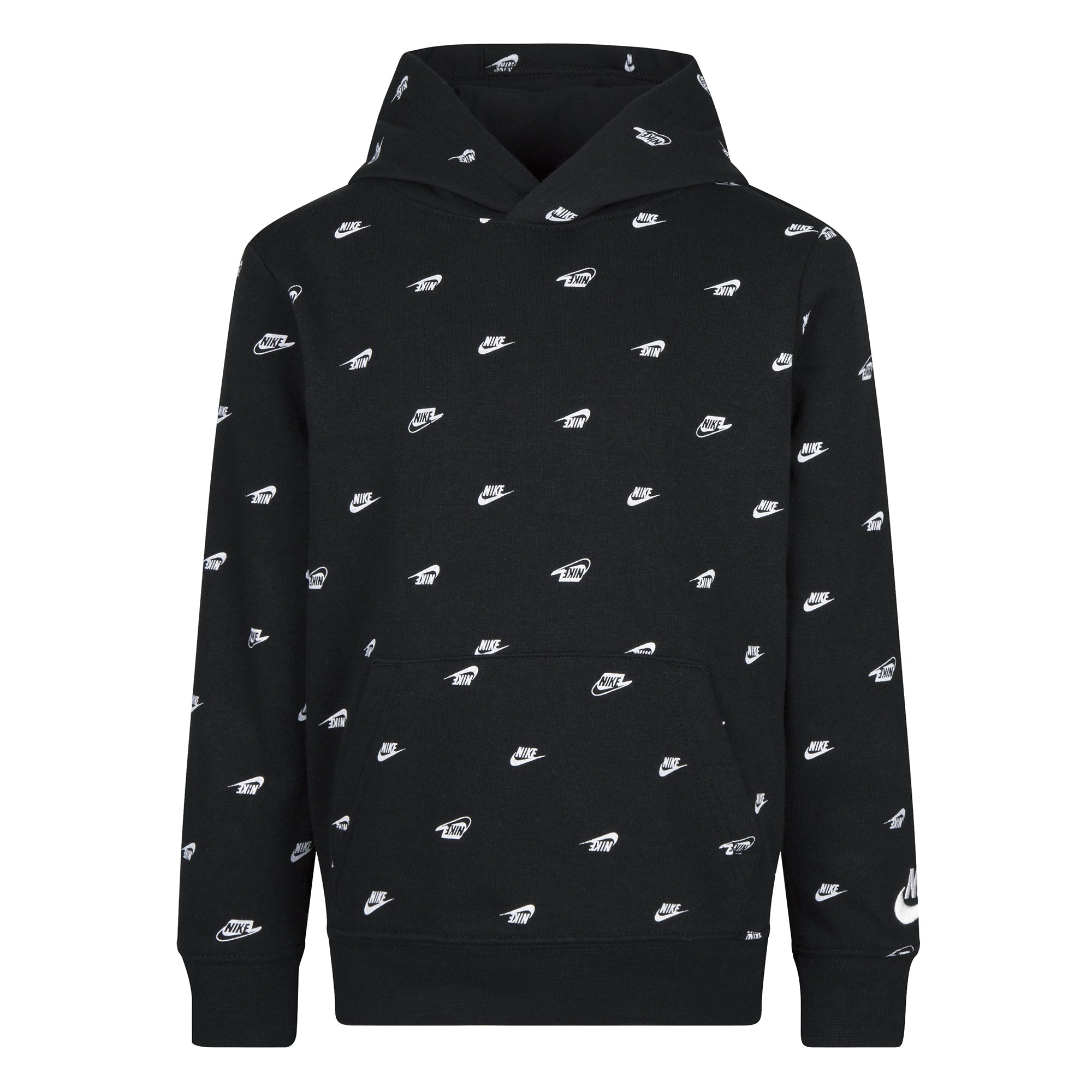 NIKE SPORTSWEAR KIDS CLUB MONOGRAM ALL OVER PRINT 2-PIECE SET (BLACK)