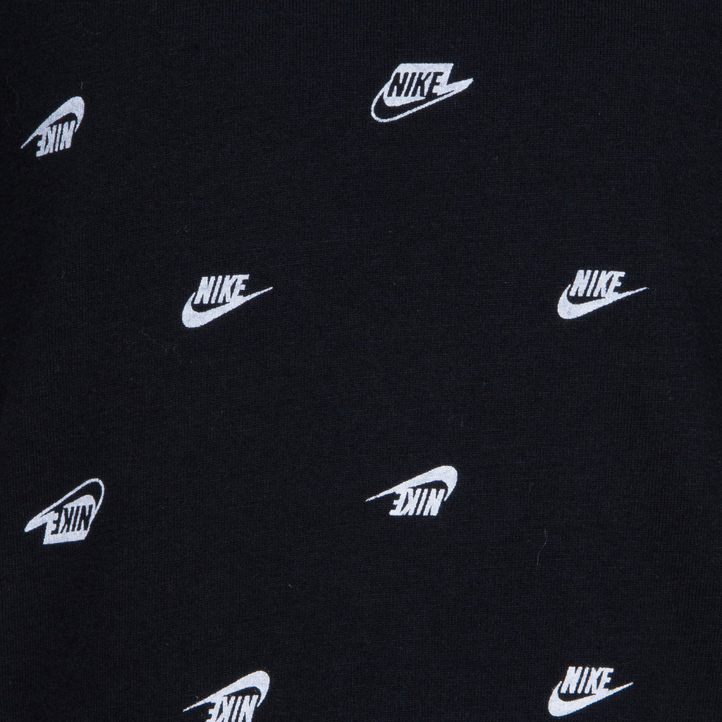 NIKE KIDS' MONOGRAM ALL OVER PRINT T-SHIRT (BLACK)