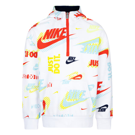 NIKE BOYS ACTIVE JOY 1/2 ZIPUP FRENCH TERRY PULLOVER HOODIE