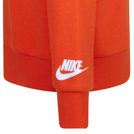 NIKE KIDS ACTIVE JOY FUTURA CREWNECK & SHORTS SET (ORANGE SIZE 4-7Y)