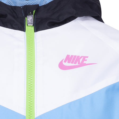 NIKE KIDS' WINDRUNNER JACKET & SHORTS SET (BLUE/BLACK SIZE 4-7Y)