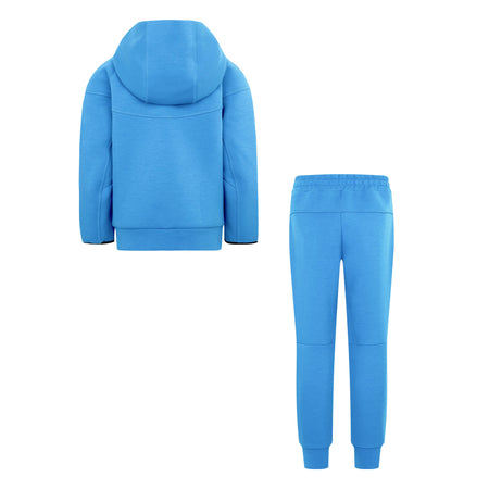 NIKE KIDS SPORTSWEAR TECH FLEECE ZIP HOODIE & PANTS SET (BLUE SIZE 4-7Y)