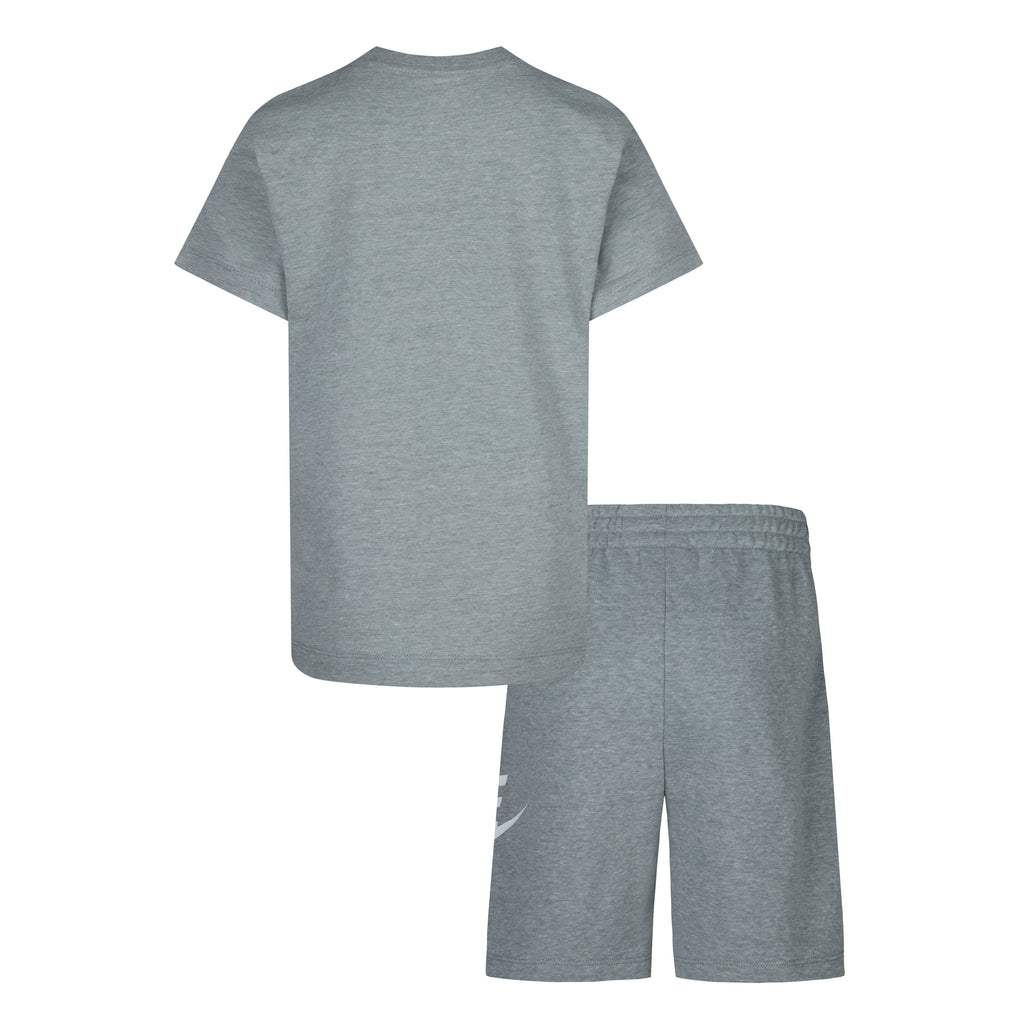 NIKE KIDS CLUB T-SHIRT & SHORTS SET (GREY SIZE 4-7Y)