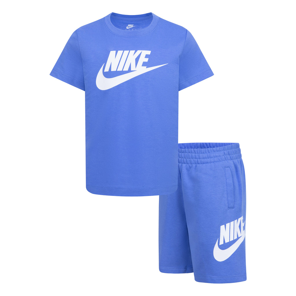 NIKE KIDS CLUB T-SHIRT & SHORTS SET (BLUE SIZE 4-7Y)