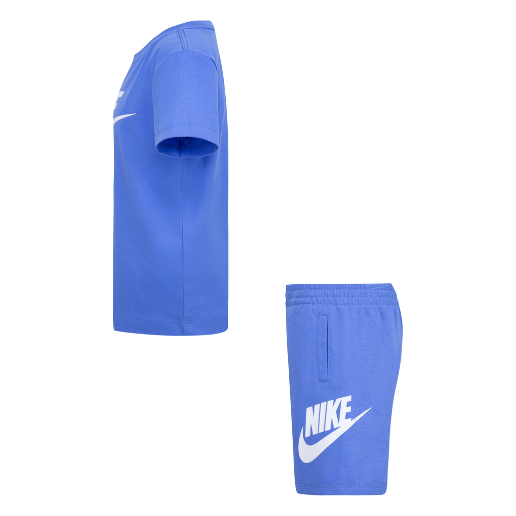 NIKE KIDS CLUB T-SHIRT & SHORTS SET (BLUE SIZE 4-7Y)