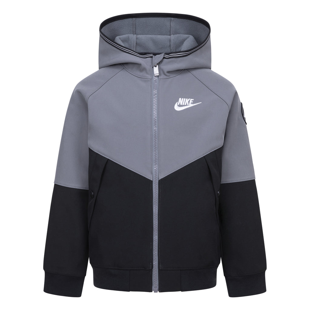 NIKE KIDS FUTURA SOFTSHELL GREY/BLACK JACKET (SIZE 4-7)