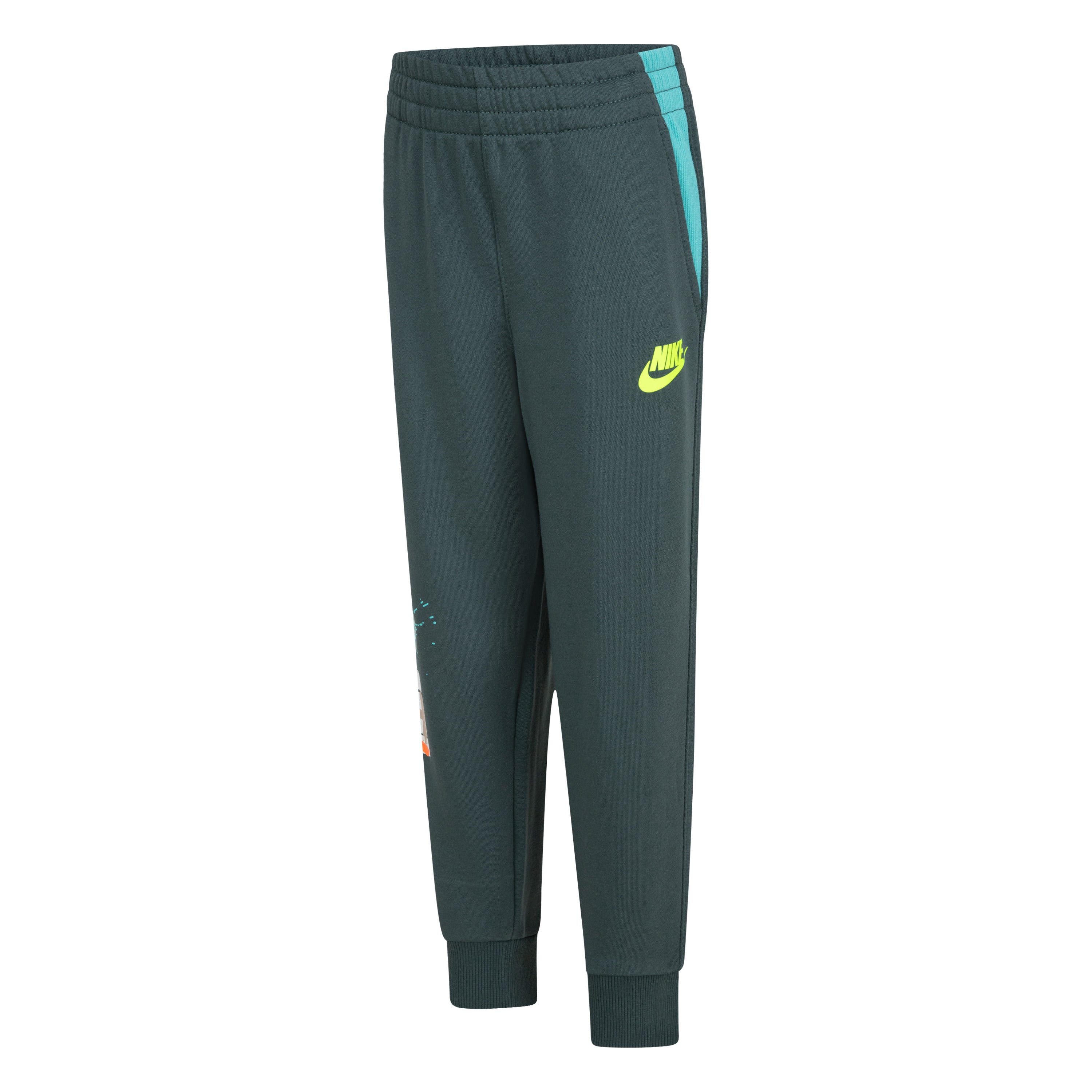 NIKE KIDS EXPRESS YOURSELF PULLOVER GREEN HOODIE/JOGGER SET (SIZE 4-7)