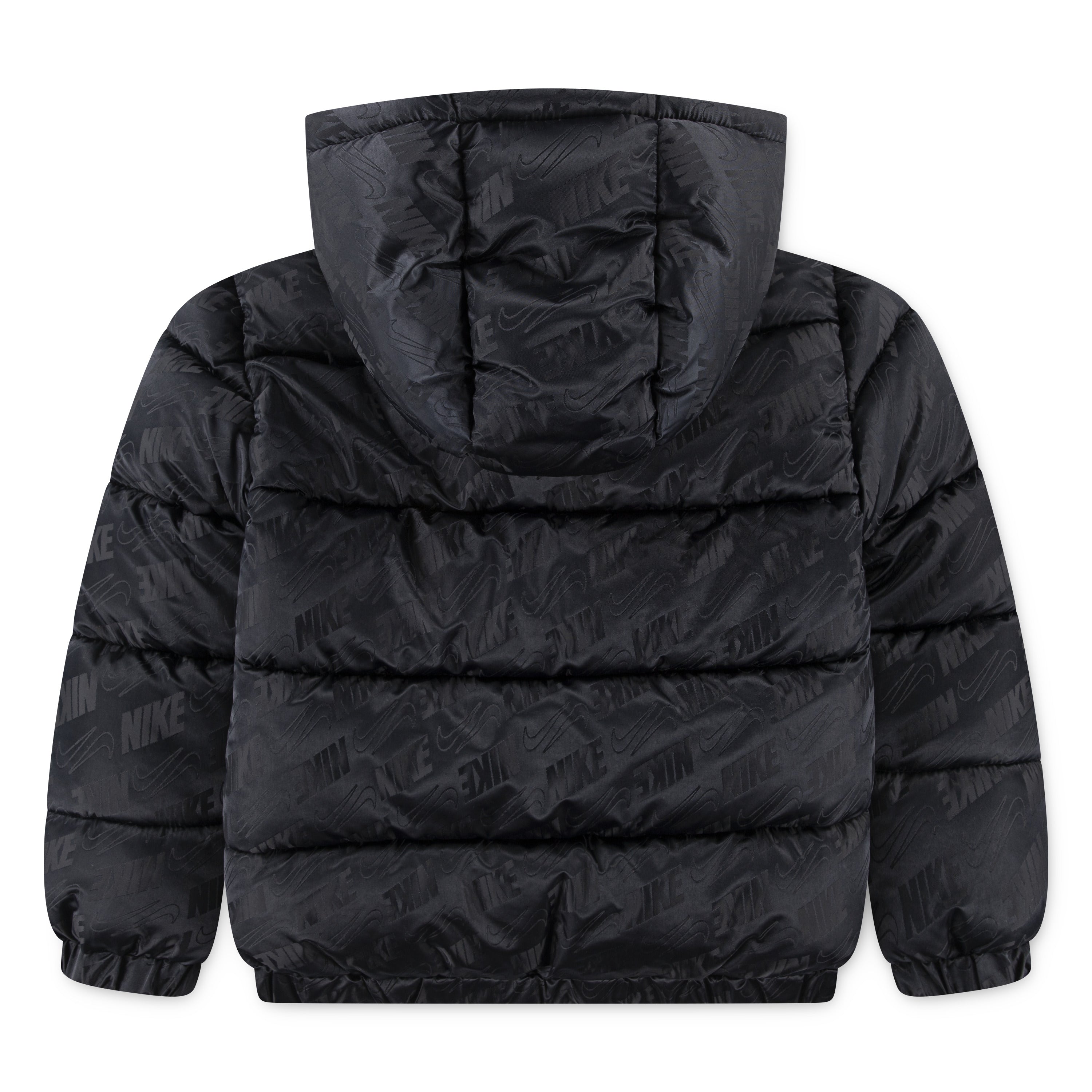 NIKE BOYS JACQUARD BLACK PUFFER JACKET (SIZE 4-7 YEARS)