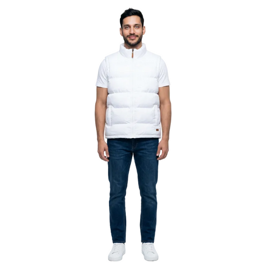 U.S. ICON MEN'S PUFFER VEST (WHITE)