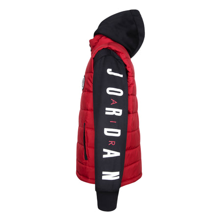 JORDAN YOUTH BOYS 2FER PADDED VEST JACKET (RED SIZES S-XL)