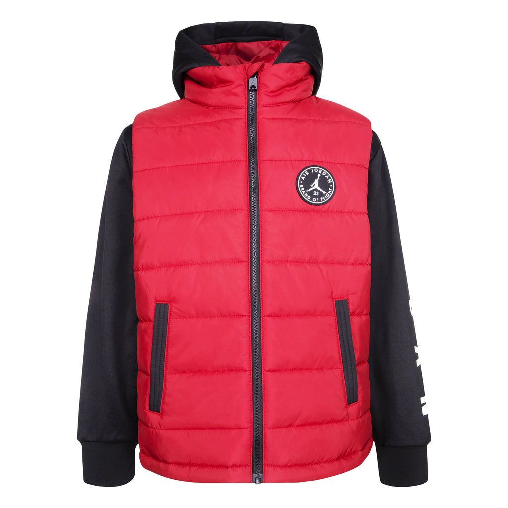 JORDAN YOUTH BOYS 2FER PADDED VEST JACKET (RED SIZES S-XL)