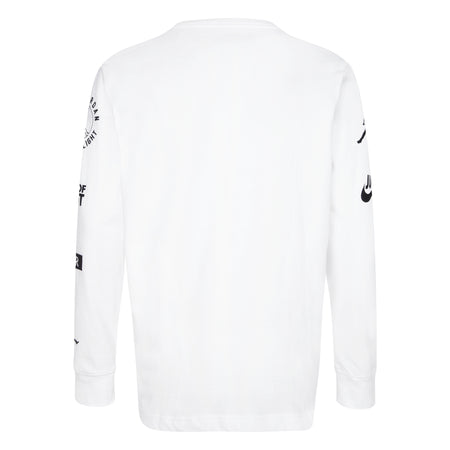 JORDAN YOUTH LEVEL UP LONG SLEEVE T-SHIRT (WHITE)