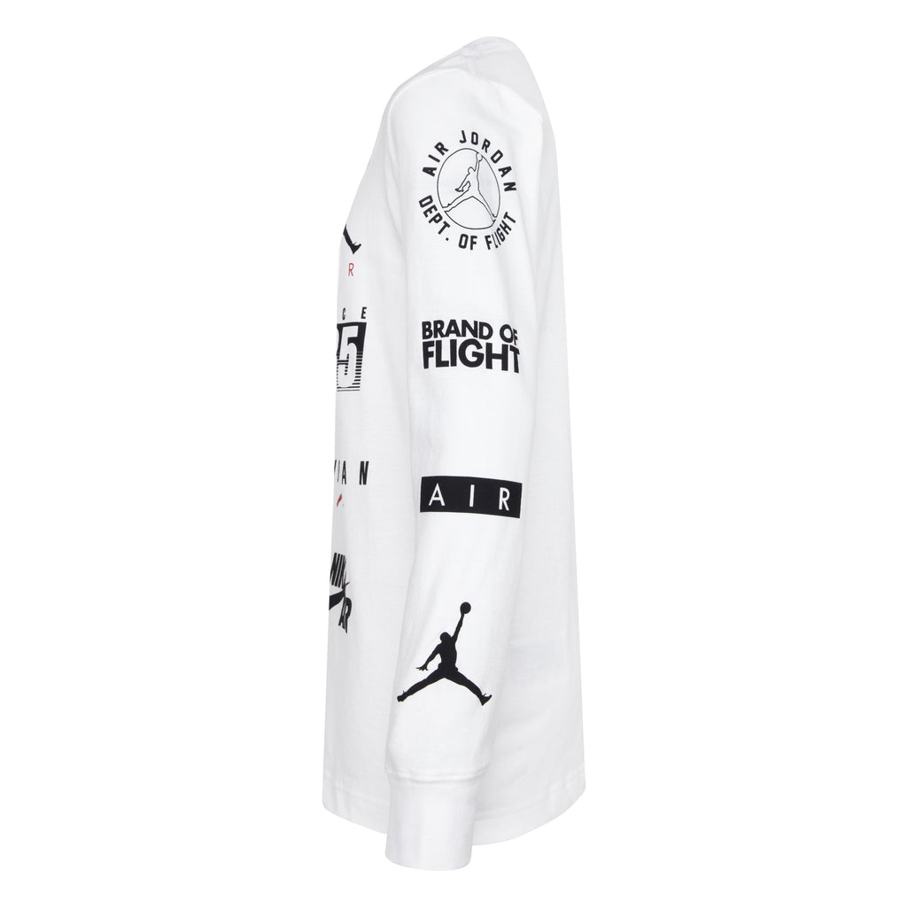 JORDAN YOUTH LEVEL UP LONG SLEEVE T-SHIRT (WHITE)