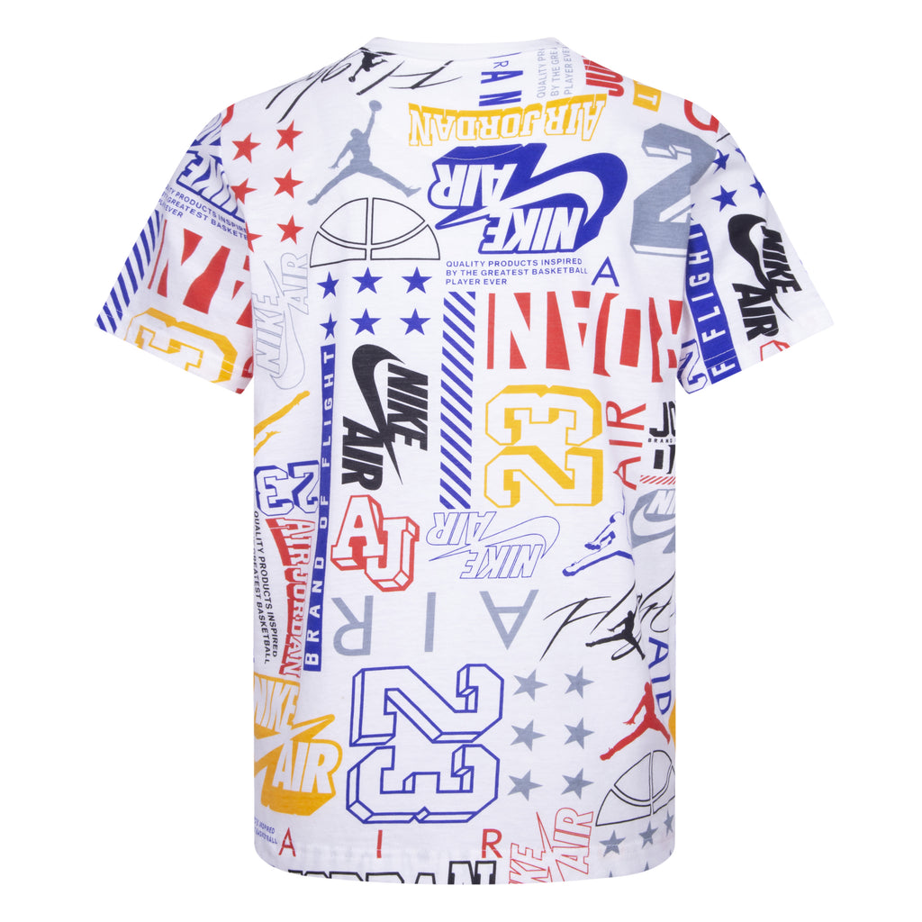 JORDAN YOUTH WALL OF FLIGHT T-SHIRT (WHITE)