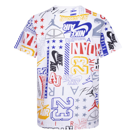 JORDAN YOUTH WALL OF FLIGHT T-SHIRT (WHITE)