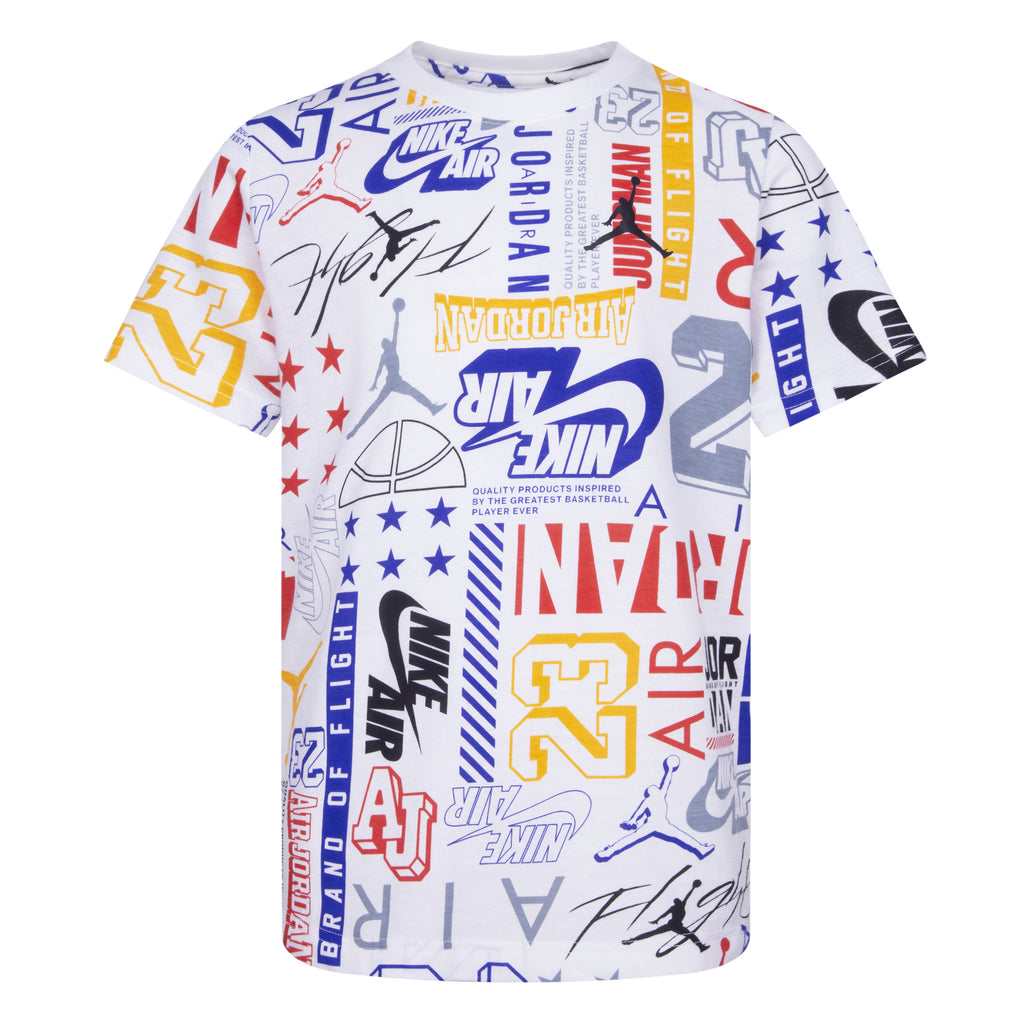 JORDAN YOUTH WALL OF FLIGHT T-SHIRT (WHITE)