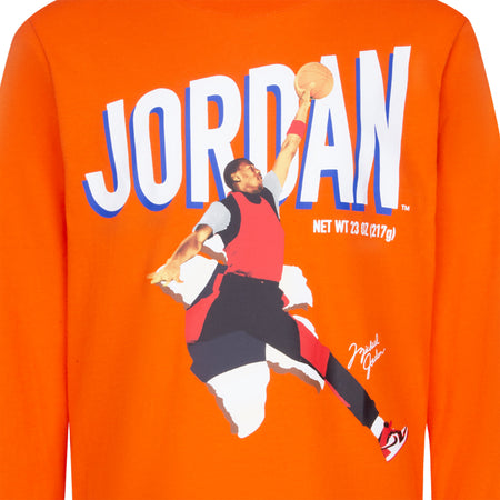 JORDAN BOYS' MVP BREAKOUT LONG SLEEVE T-SHIRT (ORANGE SIZE S-XL)