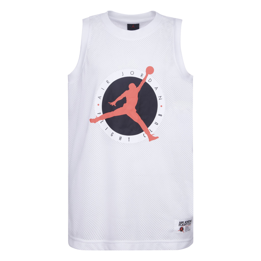 JORDAN YOUTH MJ FLIGHT JERSEY TANK TOP (WHITE SIZE S-XL)