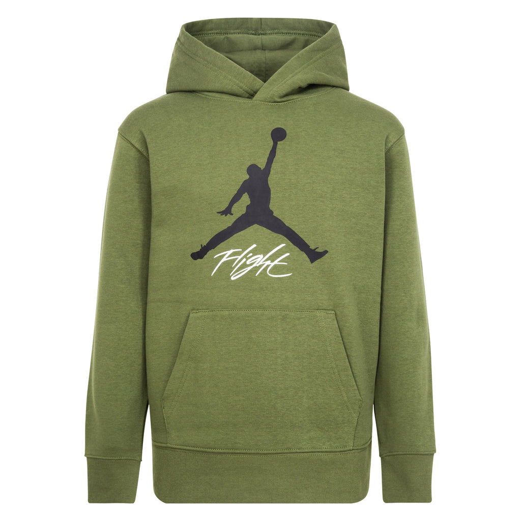 JORDAN YOUTH KIDS MJ BASELINE FLIGHT HOODIE (OLIVE SIZE S-XL)