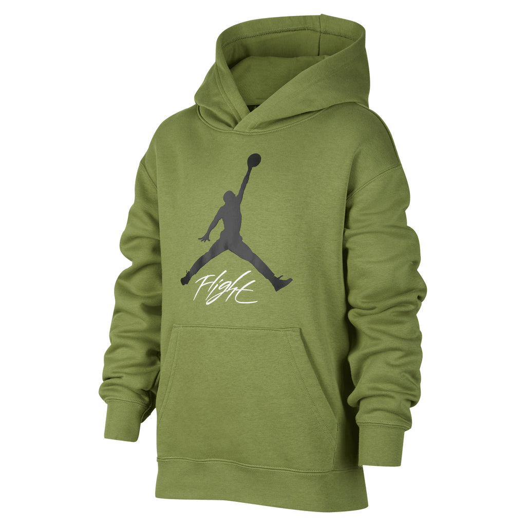 JORDAN YOUTH KIDS MJ BASELINE FLIGHT HOODIE (OLIVE SIZE S-XL)