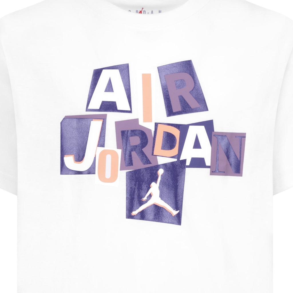 AIR JORDAN YOUTH KIDS AIR CUTOUT T-SHIRT (WHITE SIZE S-XL)