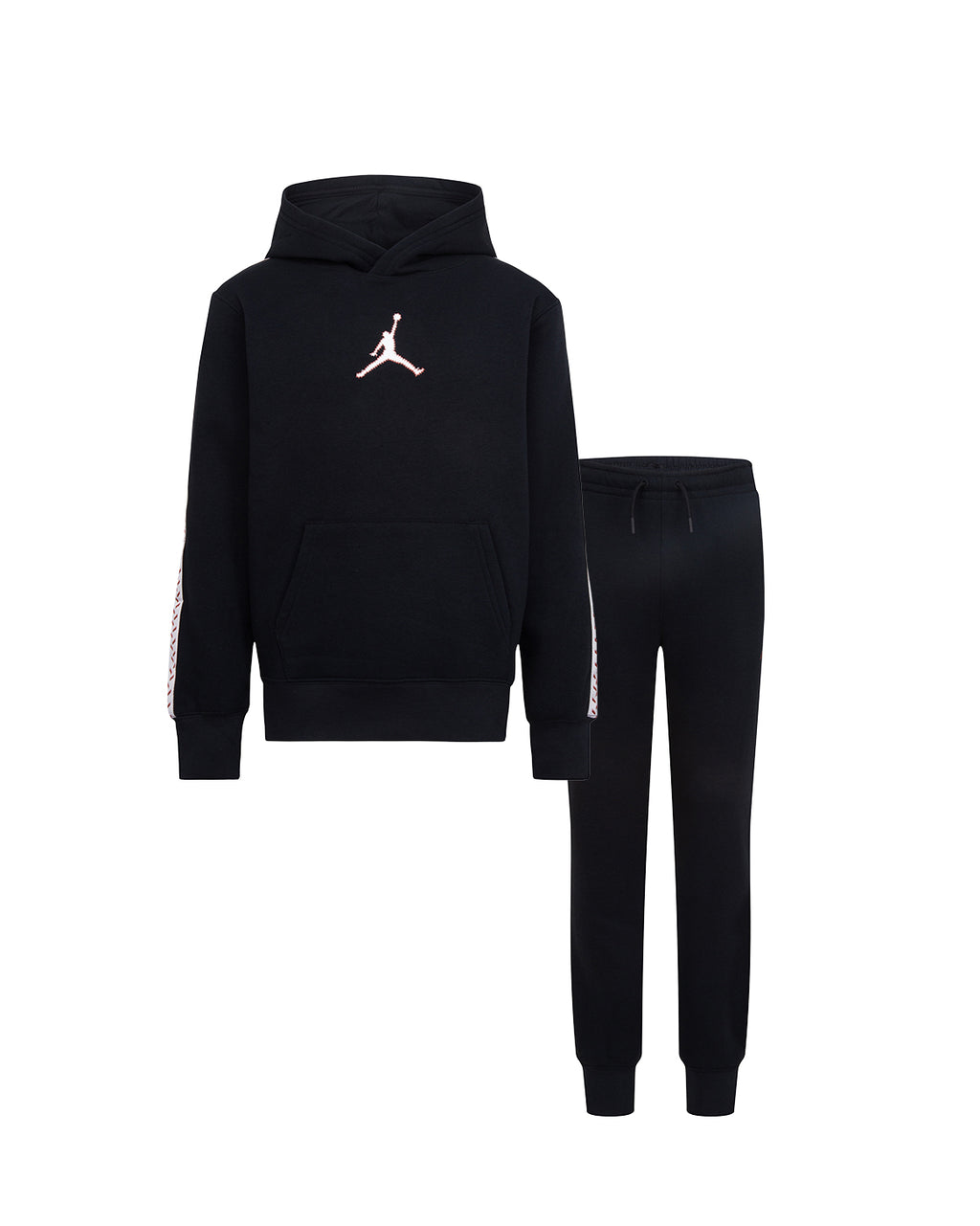 AIR JORDAN YOUTH KIDS MJ FLIGHT MVP HOODIE & JOGGER SET (BLACK SIZE S-XL)