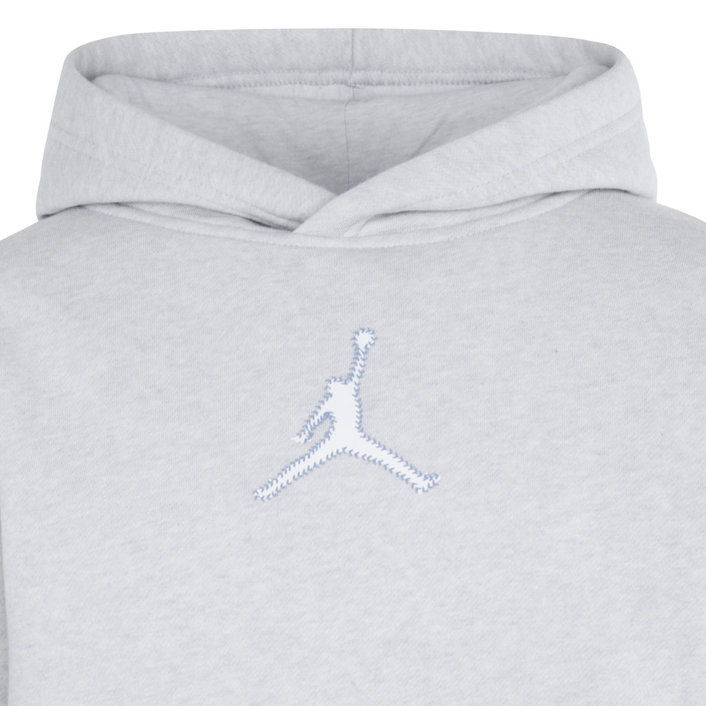 AIR JORDAN YOUTH KIDS MJ FLIGHT MVP HOODIE & JOGGER SET (GREY SIZE S-XL)