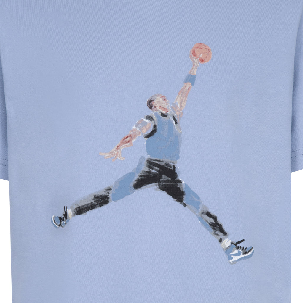 AIR JORDAN YOUTH KIDS JUMPAN WATERCOLOR PRINT T-SHIRT (BLUE SIZE S-XL)