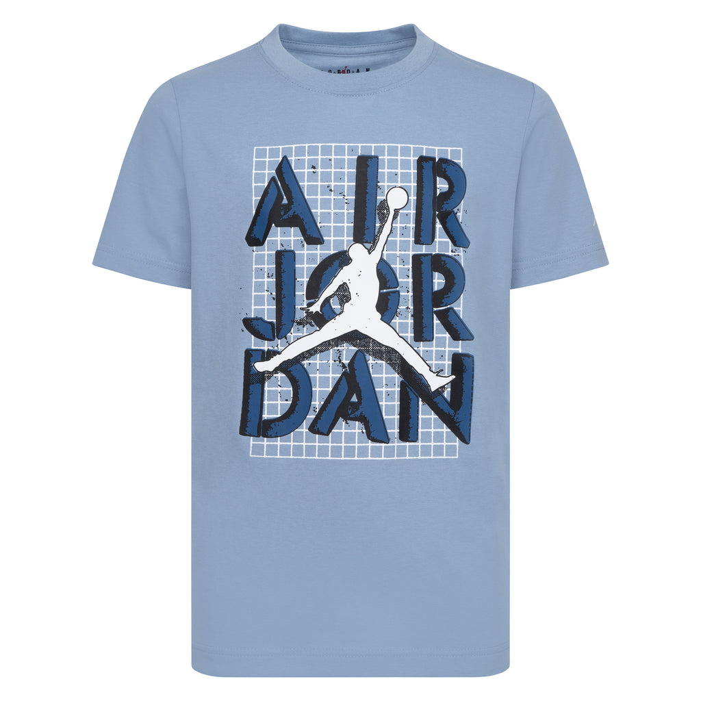 AIR JORDAN YOUTH KIDS JUMPMAN STACK T-SHIRT (BLUE/GREY SIZE S-XL)