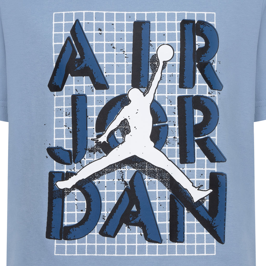 AIR JORDAN YOUTH KIDS JUMPMAN STACK T-SHIRT (BLUE/GREY SIZE S-XL)