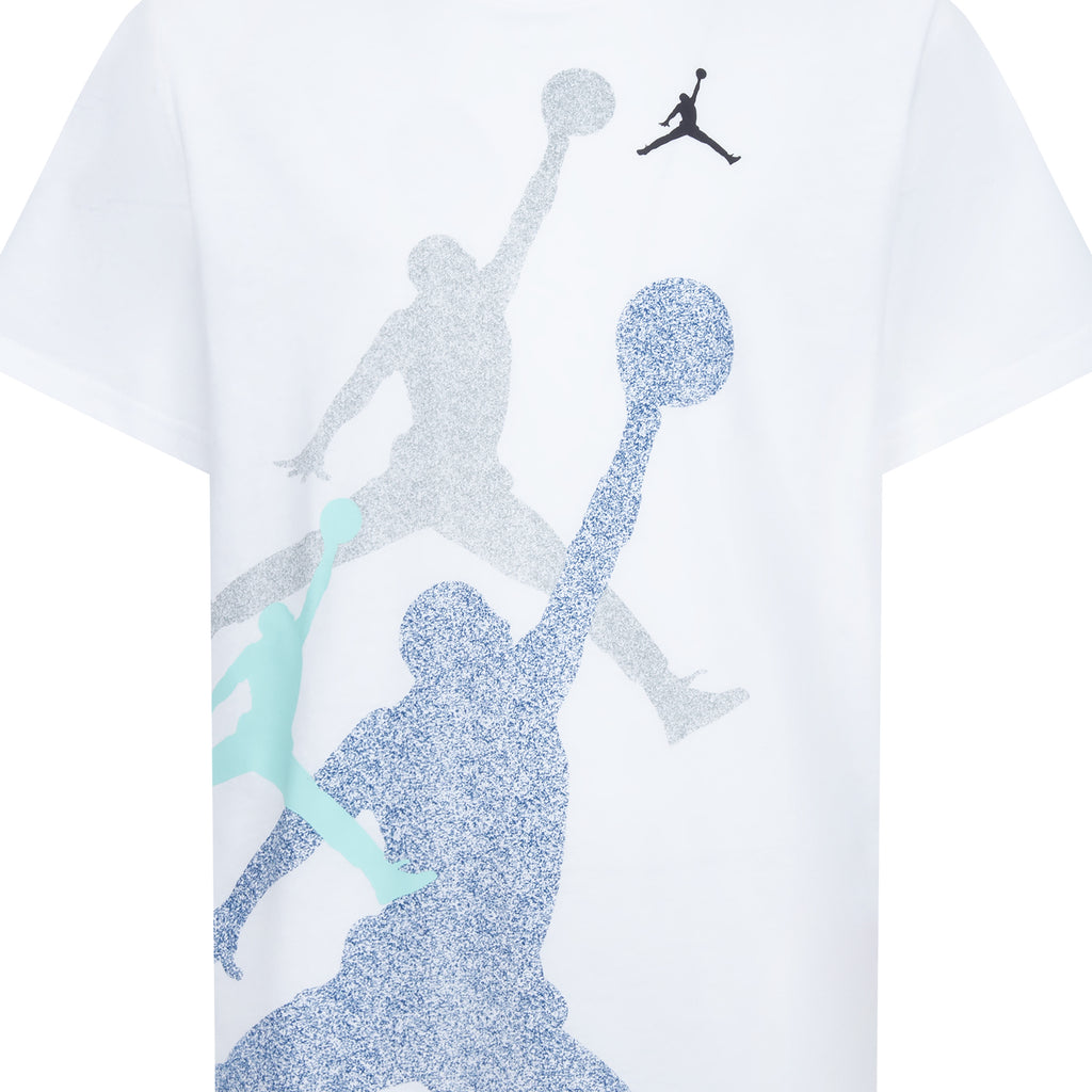 JORDAN YOUTH GRADIENT STACKED JUMPMAN WHITE T-SHIRT (YOUTH SIZE S-XL)