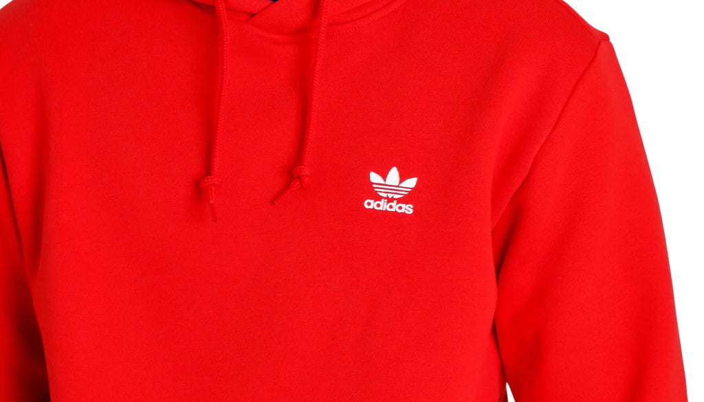 ADIDAS CORE LOGO ESSENTIAL HOODIE (RED)