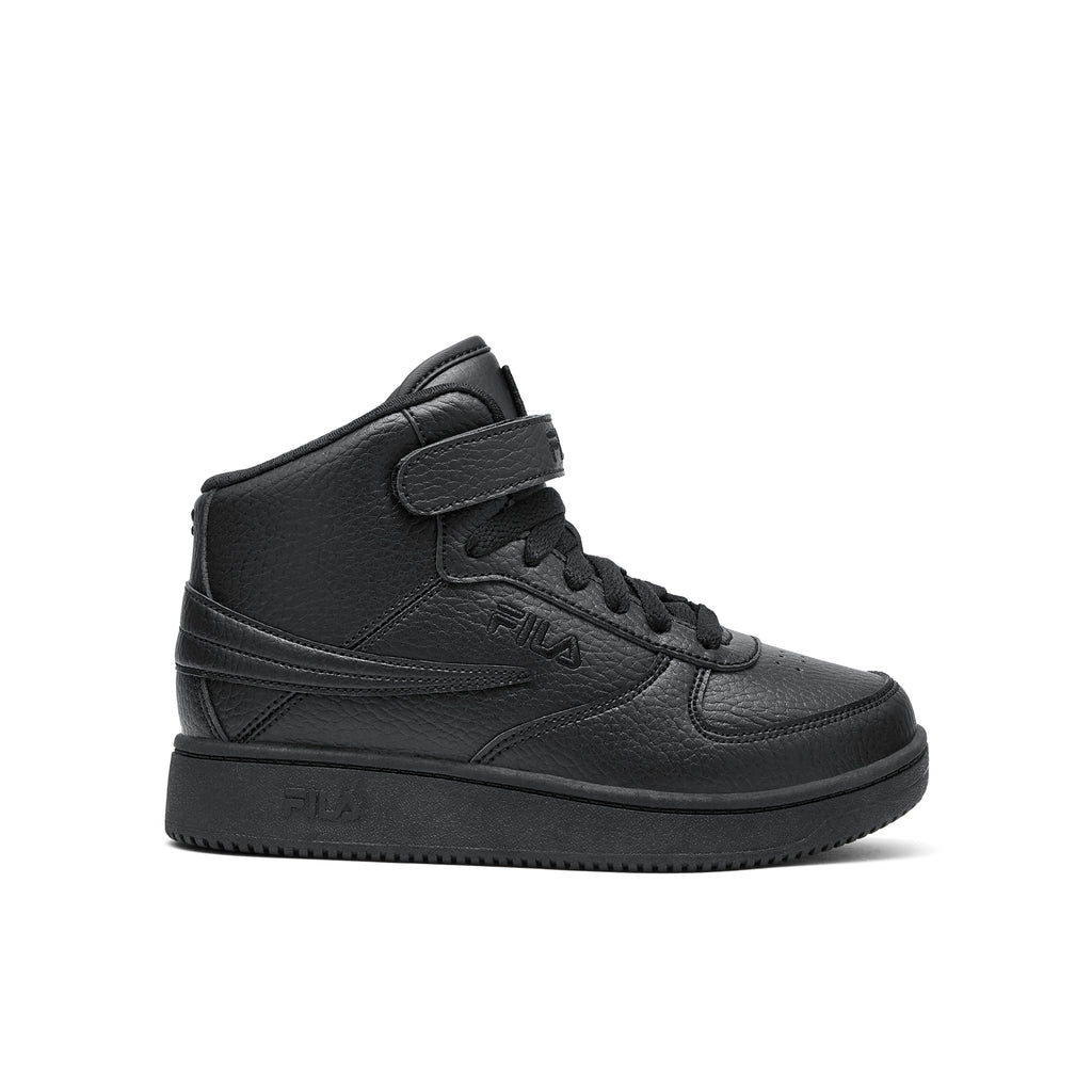 KIDS FILA A-HIGH HIGH TOP SHOES (BLACK)