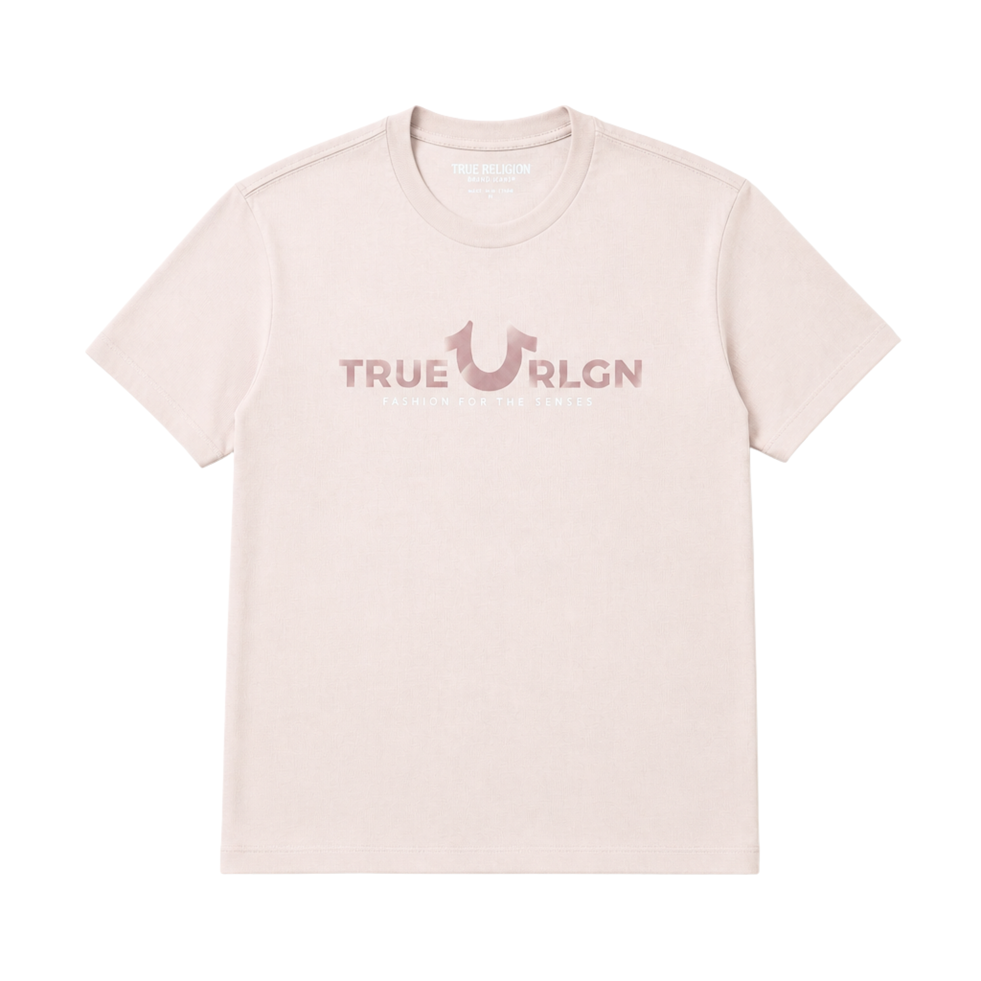 TRUE RELIGION FOIL LOGO CREW NECK TEE (TAPIOCA)