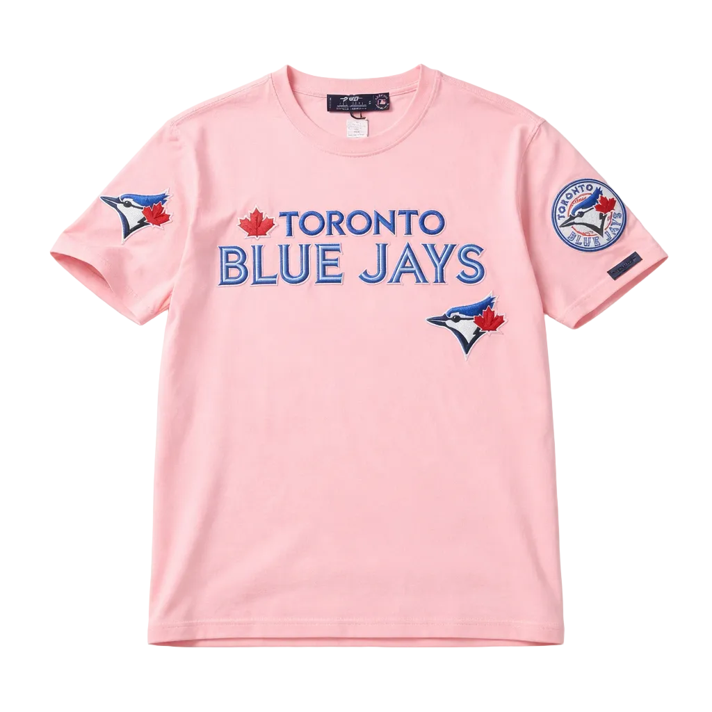 PRO STANDARD MLB TORONTO BLUE JAYS CLASSIC CHENILLE MEN'S PINK T-SHIRT