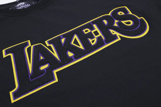 PRO STANDARD NBA LOS ANGELES LAKERS CHENILLE MEN'S BLACK T-SHIRT