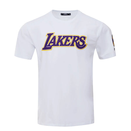 PRO STANDARD NBA LOS ANGELES LAKERS CHENILLE MEN'S WHITE T-SHIRT