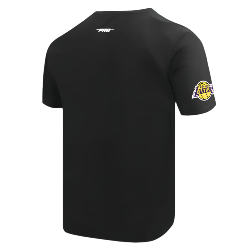 PRO STANDARD NBA LOS ANGELES LAKERS SCRIPT TAIL MEN'S BLACK/YELLOW T-SHIRT
