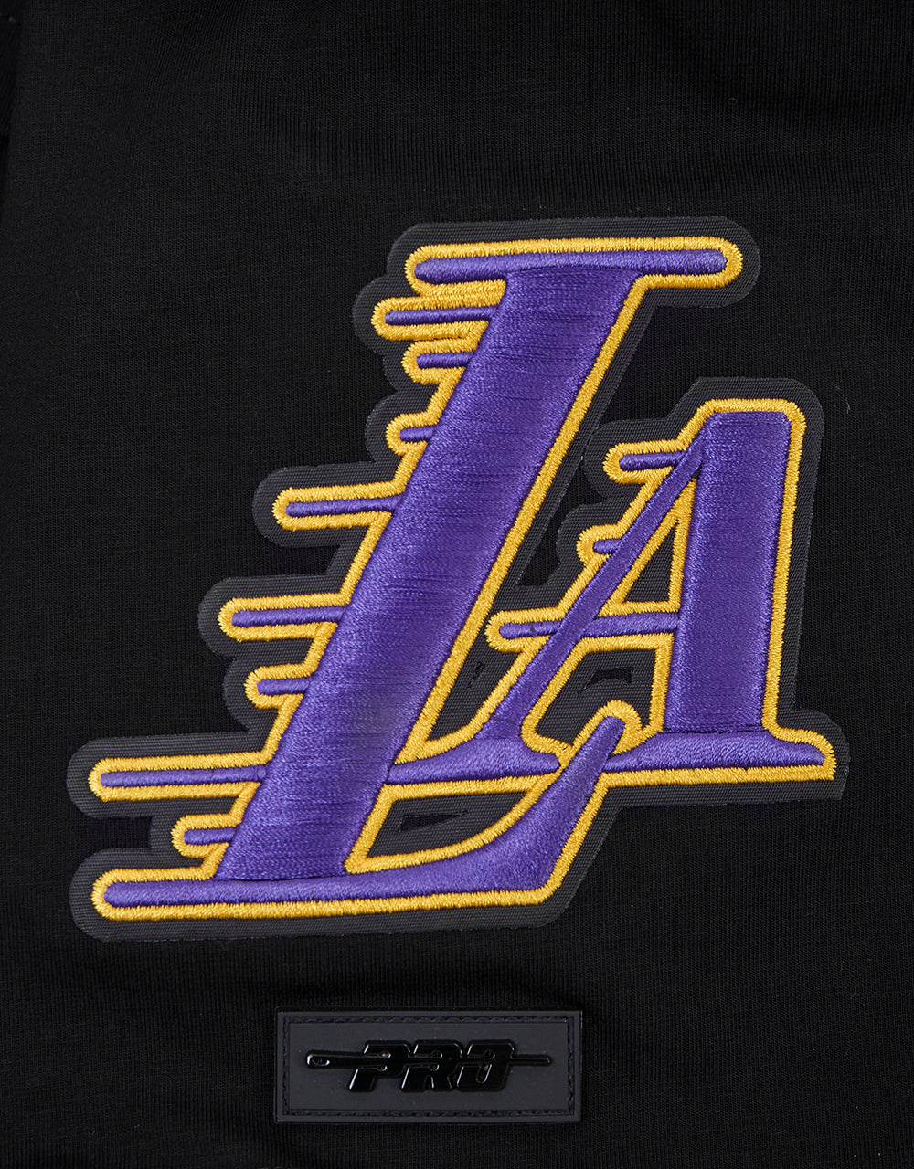 PRO STANDARD NBA LOS ANGELES LAKERS SCRIPT TAIL MEN'S BLACK/YELLOW T-SHIRT