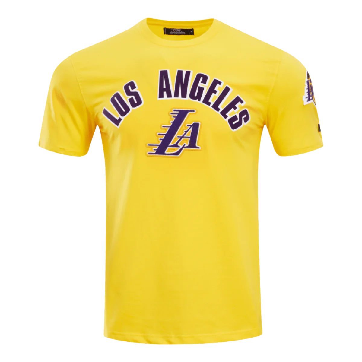 PRO STANDARD NBA LOS ANGELES LAKERS CLASSIC BRISTLE MEN'S YELLOW T-SHIRT