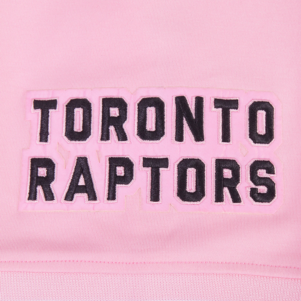 PRO STANDARD NBA TORONTO RAPTORS CLASSIC CHENILLE MEN'S PINK T-SHIRT W/ HOOD