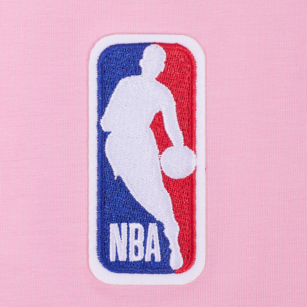 PRO STANDARD NBA TORONTO RAPTORS CLASSIC CHENILLE MEN'S PINK T-SHIRT W/ HOOD