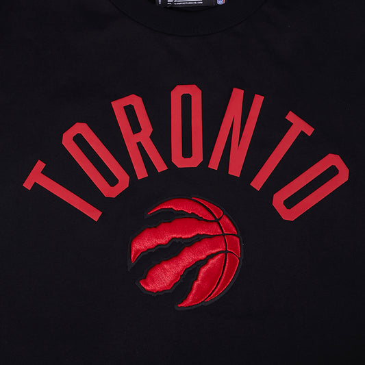 PRO STANDARD MEN'S NBA EASTERN CONFERENCE TORONTO RAPTORS CLASSIC CHENILLE SJ BLACK & RED T-SHIRT