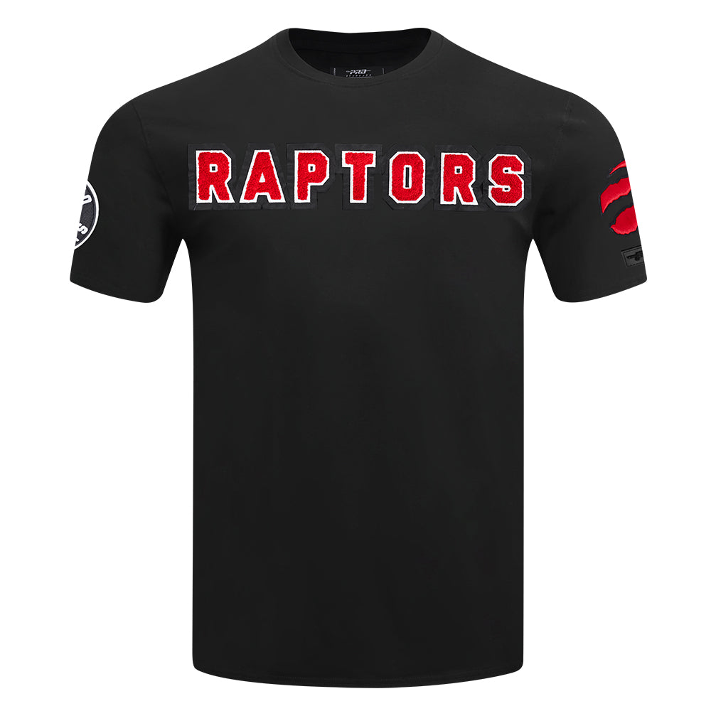 PRO STANDARD NBA TORONTO RAPTORS CLASSIC CHENILLE SJ BLACK/RED MEN'S T-SHIRT