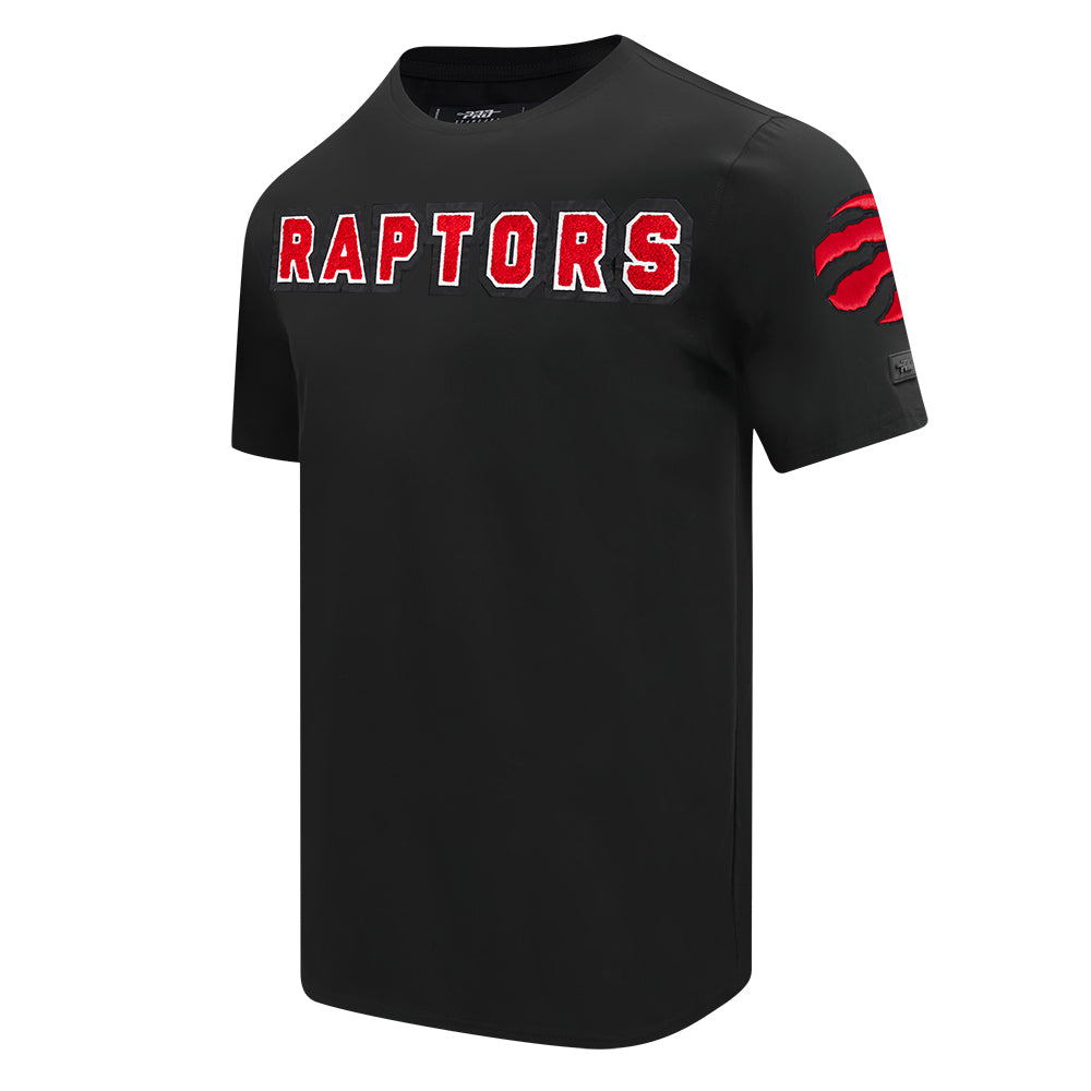PRO STANDARD NBA TORONTO RAPTORS CLASSIC CHENILLE SJ BLACK/RED MEN'S T-SHIRT