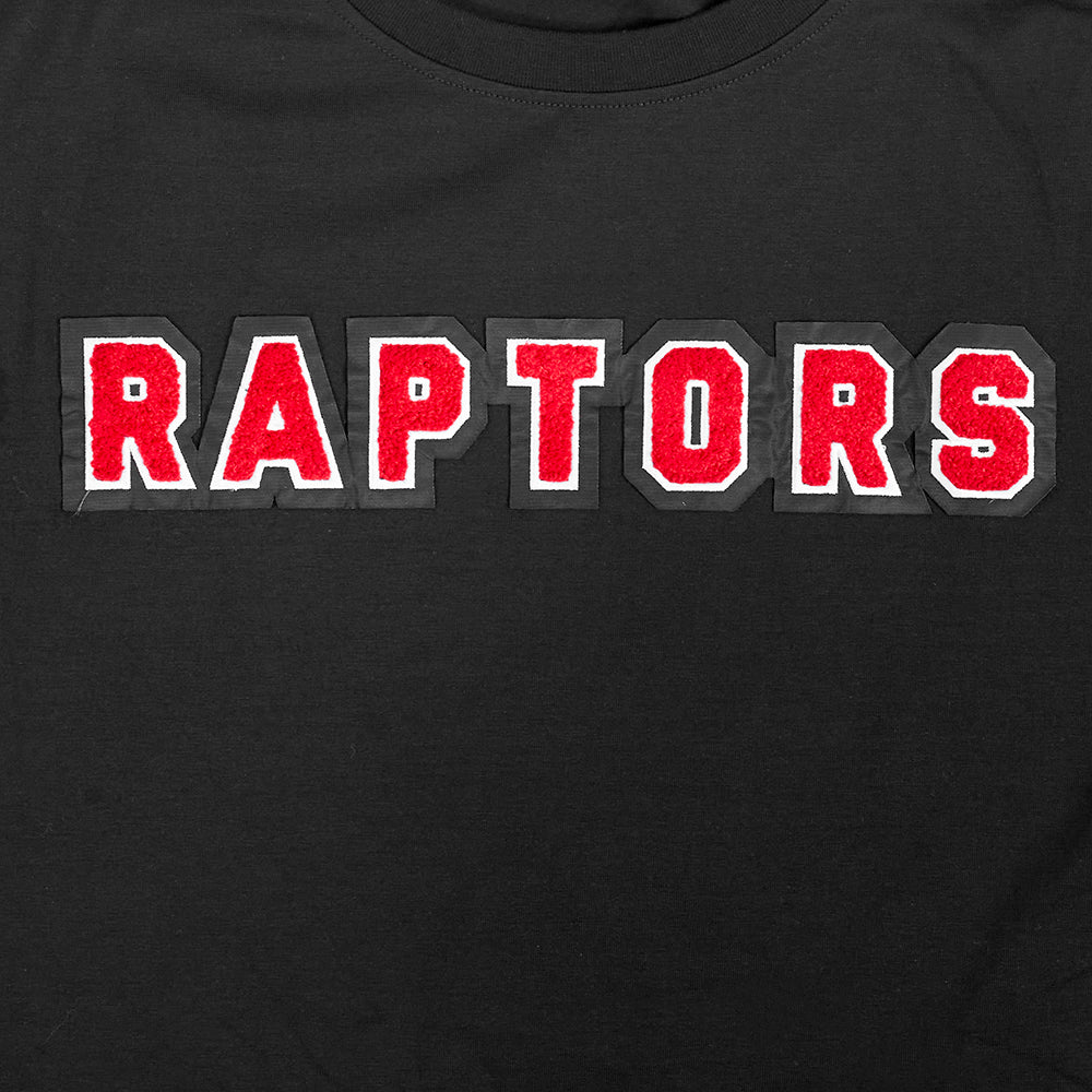PRO STANDARD NBA TORONTO RAPTORS CLASSIC CHENILLE SJ BLACK/RED MEN'S T-SHIRT