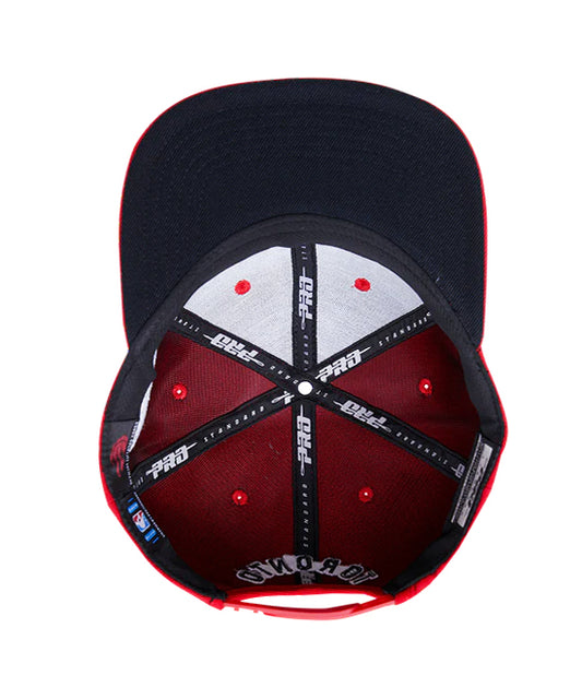 PRO STANDARD NBA TORONTO RAPTORS RETRO CLASSIC UNISEX LOGO WOOL RED/BLACK SNAPBACK HAT