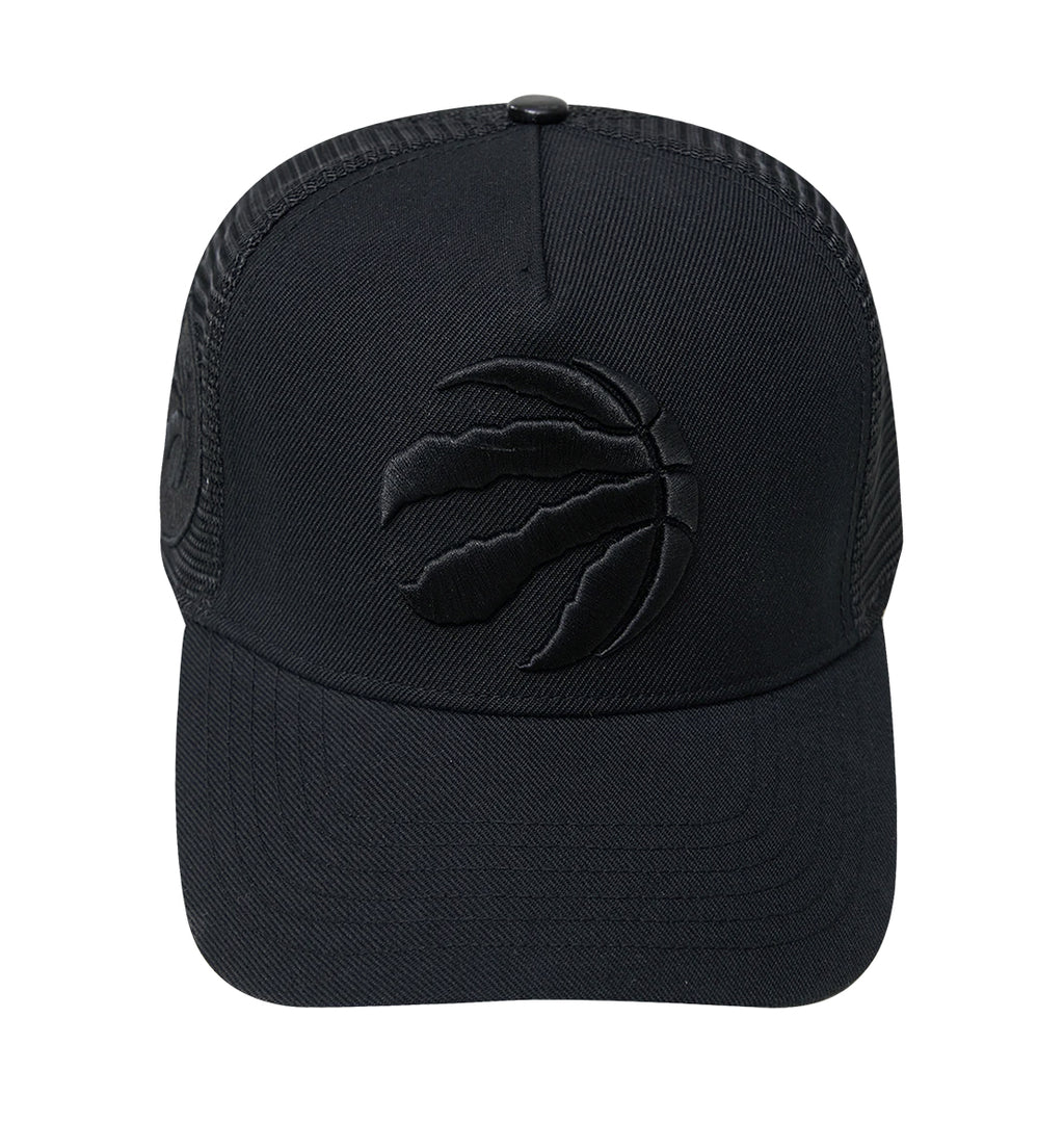 PRO STANDARD NBA TORONTO RAPTORS ALL BLACK TRUCKER SNAPBACK CAP