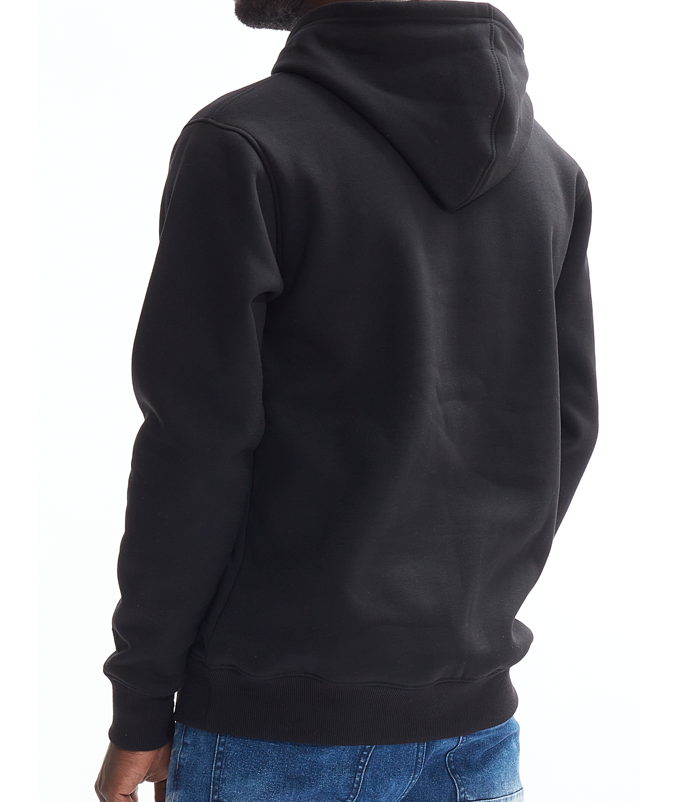 BLEECKER & MERCER MEN'S BOSS PRINT GRAPHIC FLEECE HOODIE (BLACK)