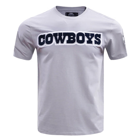 PRO STANDARD NFL DALLAS COWBOYS CLASSIC CHENILLE MEN'S GREY T-SHIRT